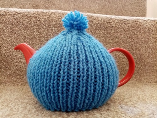 Hand knitted tea cosy fits - knitted,