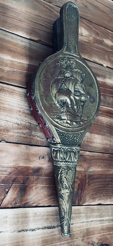 Vintage brass fireplace - brass,
