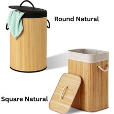 Bamboo Laundry Basket With Lid