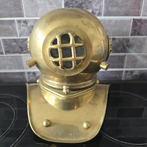 Vintage brass diving - diving, helmet
