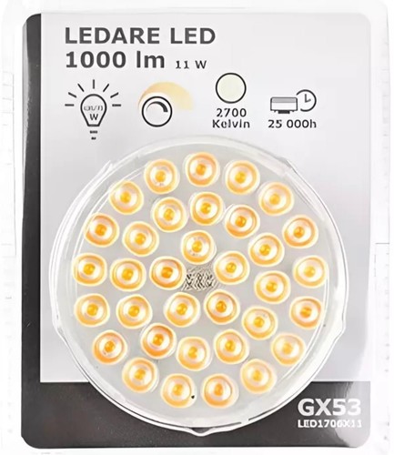 Ikea ledare gx53 1000lm led - ledare,