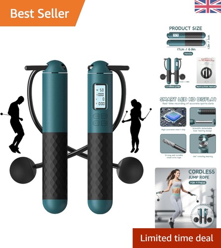Dark green cordless - jump, rope