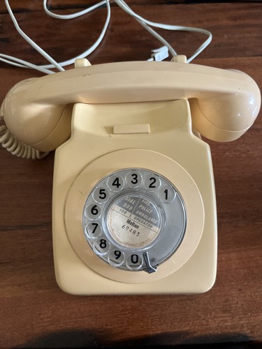 Rotary dial corded - corded, telephone