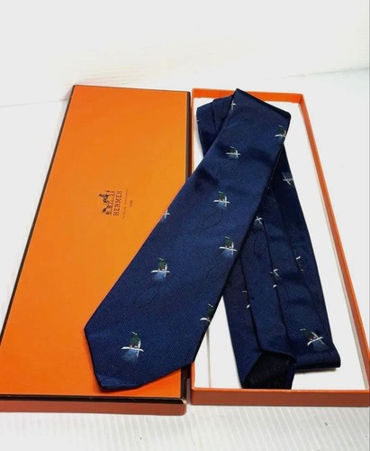 Hermes bird logo motif - logo, tie