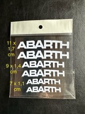 6x Abarth Brake Caliper Sticker Decal Heat Resistant - White 