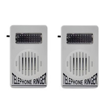 2 Pcs White Telephone Ringer