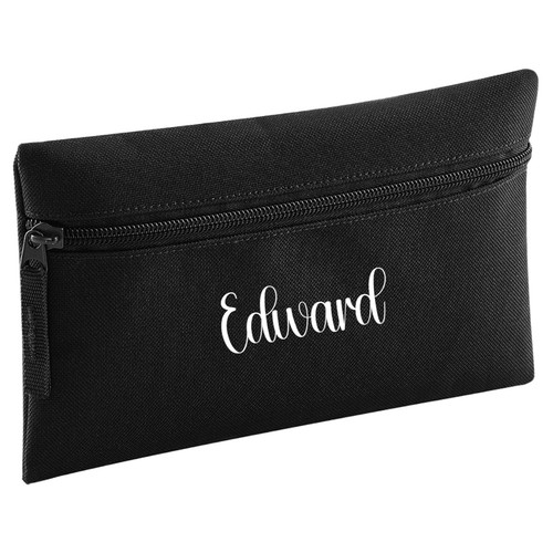 Black personalised zip pencil - zip,
