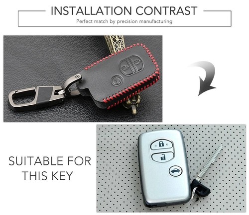 Leather car key cover - key, case