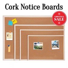 Cork Board Pin Message Notice Board Office Memo Wooden Frame Bulletin Pinboard