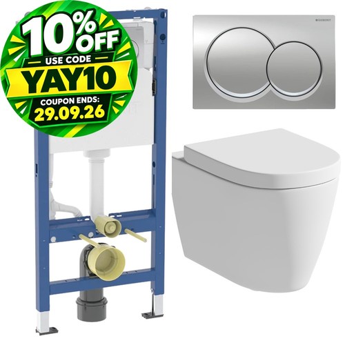 Rimless wall hung toilet - wall, pan