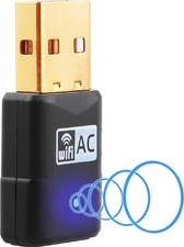 USB WiFi Dongle Mini Dual Band 5GHz 2.4GHz Adapter 600Mbps PC Desktop Laptop NEW