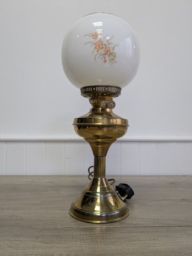 Vintage brass oil - oil, lamp