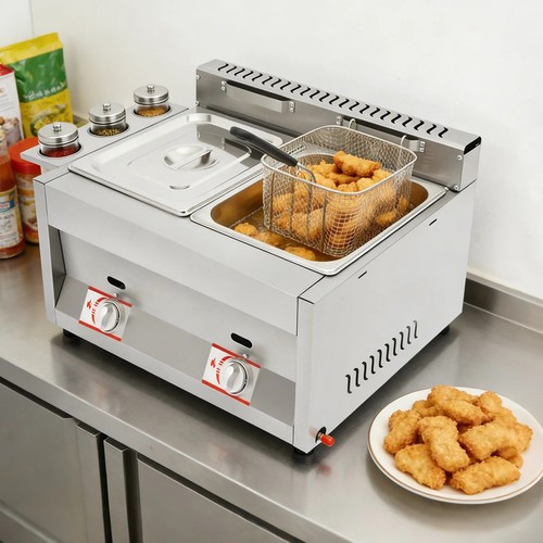 Commercial lpg gas fryer - 6l,