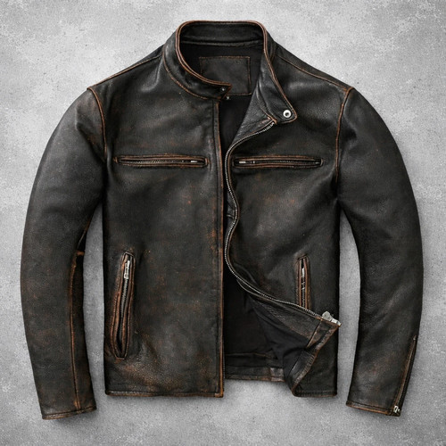 Mens motorcycle biker cafe - motorcycle,