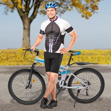 26" Folding Mountain Bike 21-Speed Men Bike MTB Bicycle School Dual Disc Brake