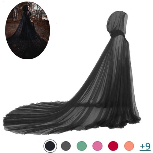 Women gothic hooded cloak - gothic, long