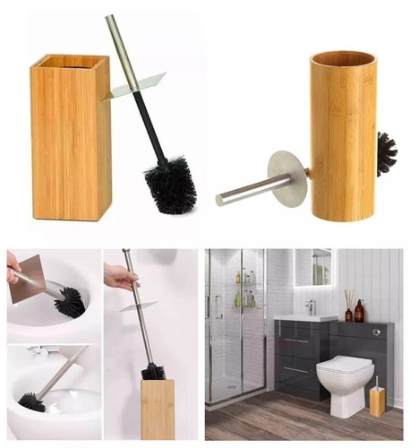 Bamboo wooden toilet brush - toilet, &