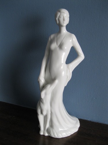 Lady borzoi dog figurine art - lady,