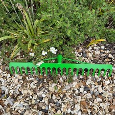 Garden Rake Steel Hardened Heavy-Duty Rake Head for Hay Leaves Lawn Tool Garden