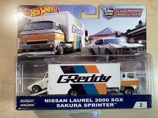 Hot wheels Team Transport Nissan Laurel 2000SGX + Sakura Sprinter on Real Riders