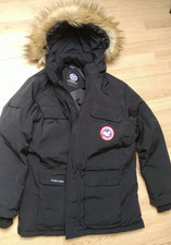  Mens Jacket Down Winter Parka Size L Black