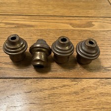 4 Victorian Brass Bed Rod Ends