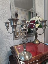 Vintage Heavy  Twisted Metal  Candelabra For 5 Arms - 27cm