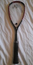 HEAD Nano Ti 110 Squash Racket - 210048 With Padded Shoulder Bag - Red & Black