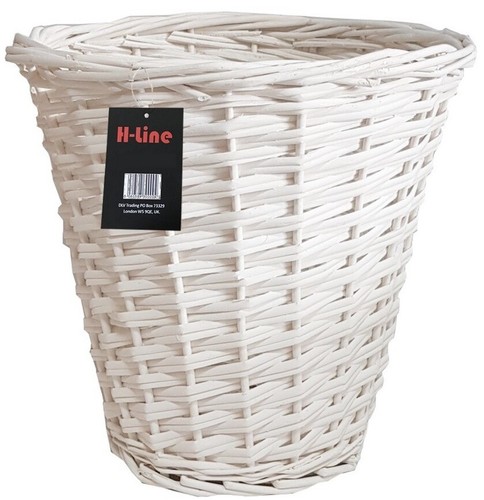 Wicker willow basket white - willow,
