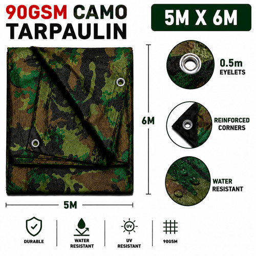 Camouflage tarpaulin 6m - tarpaulin,