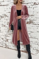 Womens Cardigan Coat dark pink