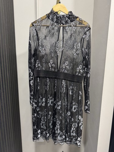 Next black lace dress size - next,