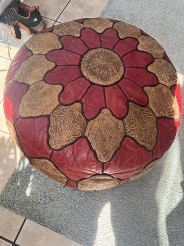 Vintage moroccan leather - moroccan,