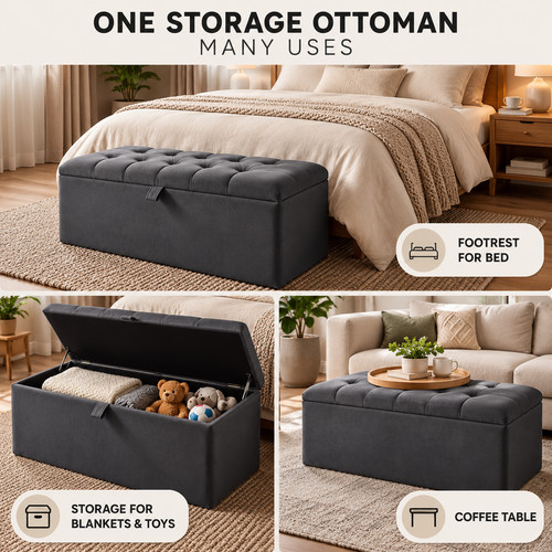 Chesterfield storage ottoman - chesterfield,