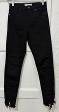 Topshop Jamie ripped hem jeans