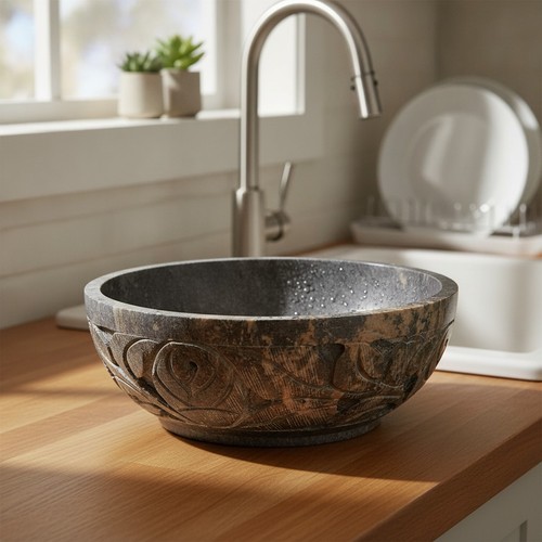Marble soapstone smudge pot - soapstone,