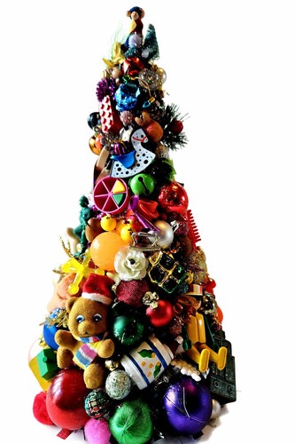 Retro kitch christmas tree - retro,