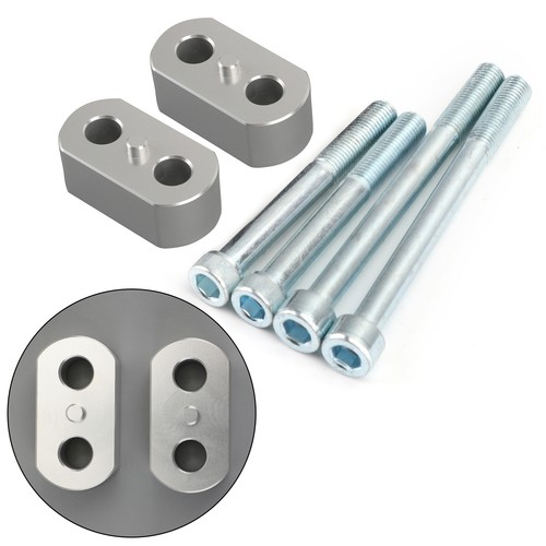 Silver bar risers 20mm rise - silver,