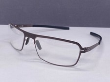 ic! Berlin Eyeglasses Mens Brown Matte Large XL Square Jamie Germany
