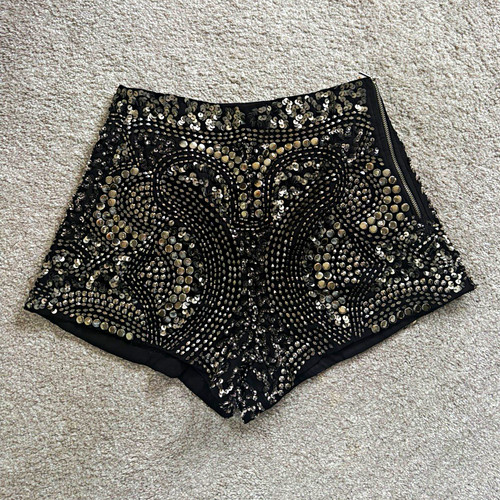 Zara black embellished sequin - black,