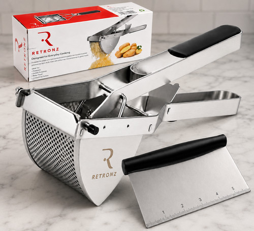 Potato ricer masher with - potato,