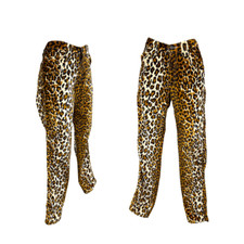 Vintage 1970s Team Serious Cheetah Print Velour High Rise Disco Pants