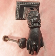 ANTIQUE DOOR KNOCKER HAND WITH