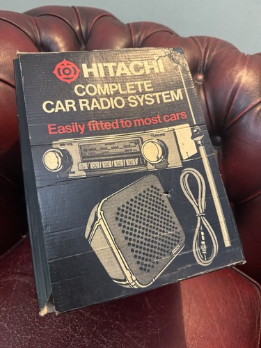 Vintage car radio - vintage, hitachi