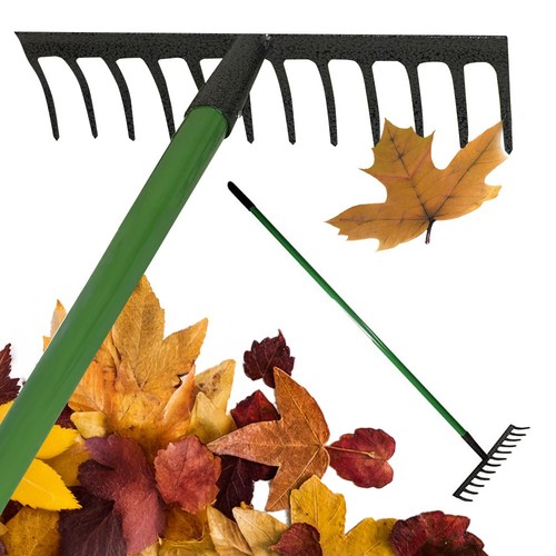 New tooth lawn rake - rake, shaft