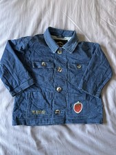 Mini Rodini Blue Denim Jacket 4-5 Years Organic Cotton
