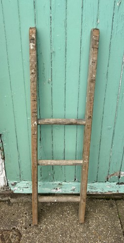 Vintage wooden step - wooden, ladder