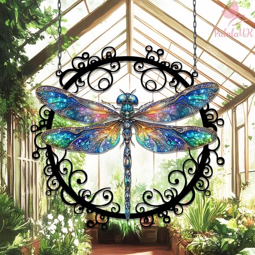 Dragonfly garden metal sign - dragonfly,