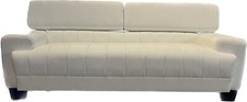 3 Seater Faux Leather Sofa white or cream