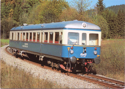 Postcard diesel railcar 05 - postcard,